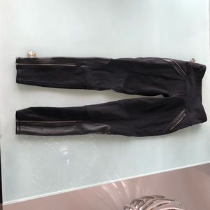 Athleta leather trimmed leggings